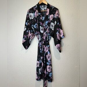 Midnight Bakery Floral Robe, M/L